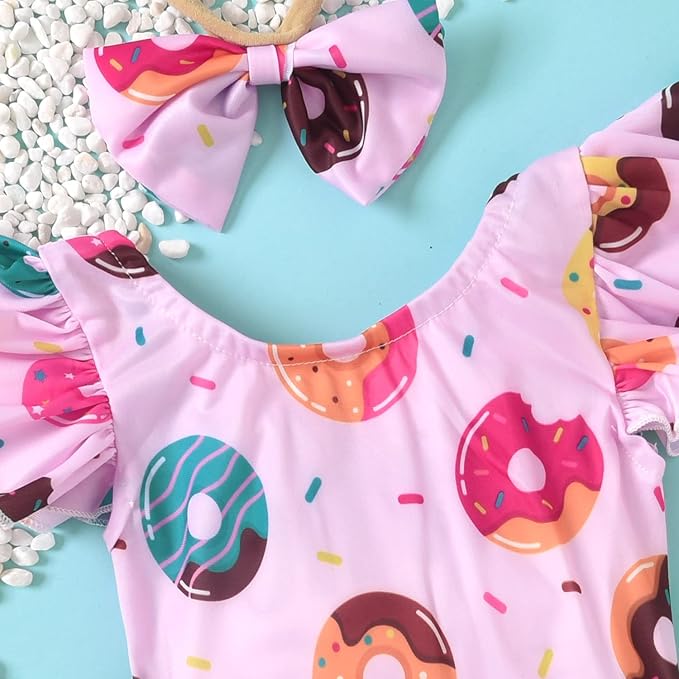 Toddler Girl Baby Ruffles Mermaid Fish Scale Swimsuit One Piece Swimwear Bathing Sunsuit