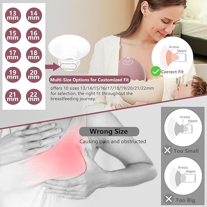 4pcs Flange Inserts 15mm Compatible with Momcozy M9/M6/M5/V1 Pro/V2 Pro/S12 Pro/S9 Pro Wearable Breast Pump, for Momcozy Breast Pump Replacement Parts, Reduce 24mm Nipple Tunnel Down to 15mm