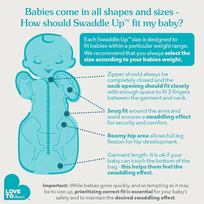 Love to Dream Swaddle UP, Baby Sleep Sack, Self-Soothing Swaddles for Newborns, Improves Sleep, Snug Fit Helps Calm Startle Reflex, New Born Essentials for Baby, 5-8.5 lbs, Denim