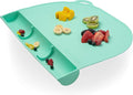 UpwardBaby Silicone Placemats for Toddlers - Food-Catching, Mint - Toddler Placemat with Food Catcher & Suction - Portable Table Mat for Baby - Non-Slip, Dishwasher Safe, BPA-Free