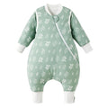 Duomiaomiao 3.5 TOG Toddler Sleep Sack 6-12 Months 100% Cotton Winter Side Open Zipper Baby Sleep Sack with Feet, Warm Toddler Wearable Blanket