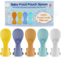 Infant Feeding Essentials & Baby Food Pouches Attachable Toppers: Seamless, Non-Drip Spoons for Baby's Diet, Compatible with Assorted Pouch Forms, Perfect for Infants 3+ Months, Pack of 5