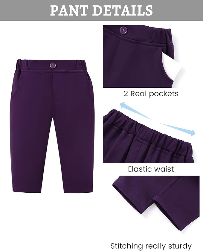 SANMIO Baby Boy Clothes Suits Infant Gentleman Outfit Collared Dress Shirt+Vest+Tie+Corsage+Pants 5Pcs Baby Suit Sets