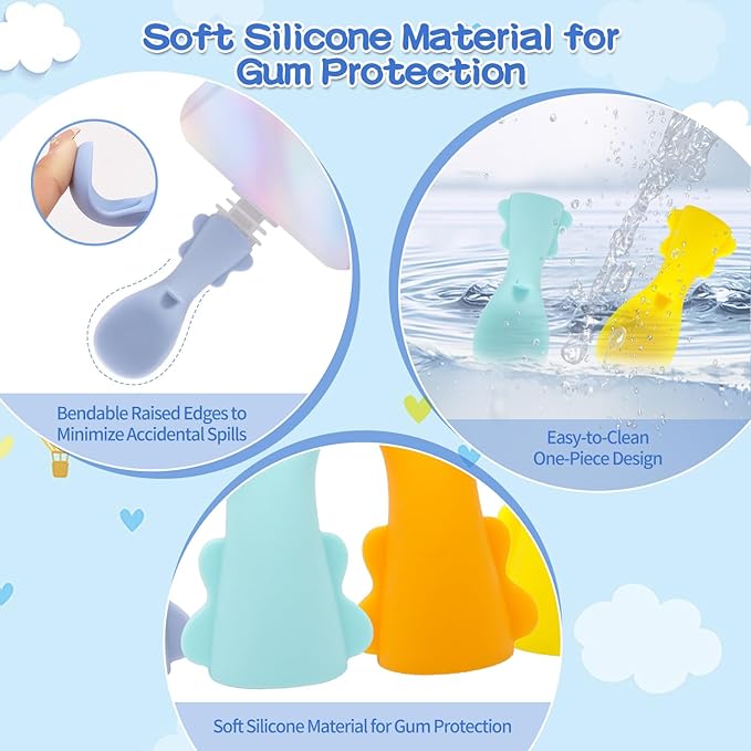 Infant Feeding Essentials & Baby Food Pouches Attachable Toppers: Seamless, Non-Drip Spoons for Baby's Diet, Compatible with Assorted Pouch Forms, Perfect for Infants 3+ Months, Pack of 5