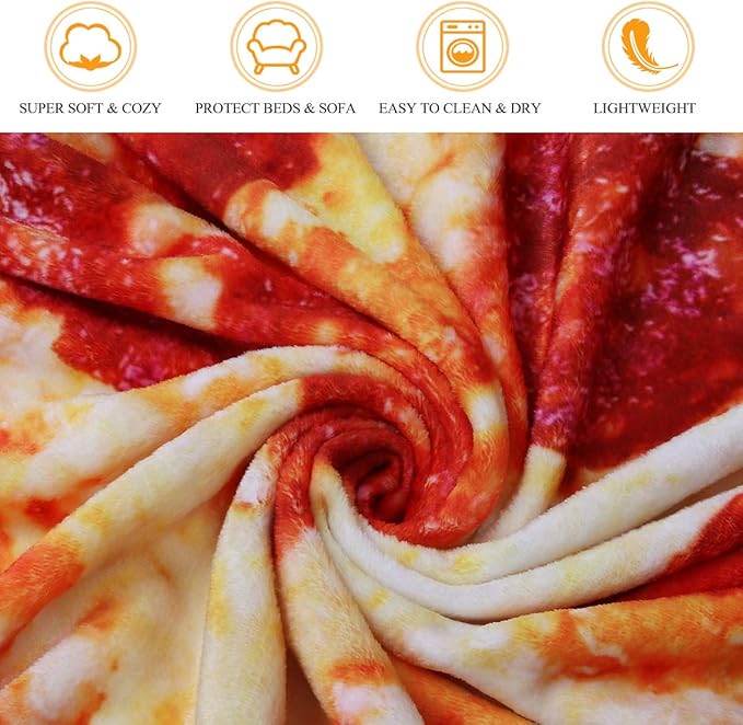 Pizza Blanket Baby Gift, Baby Pizza Swaddle Blanket, Kids Newborn Baby, 285 GSM Soft Flannel Wearable Wrap Funny for Boy Girl Daughter Son