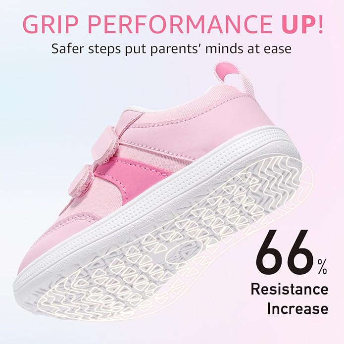 Toddler Wide Toe Box Barefoot Shoes Boys Girls Sneakers Zero Drop Kid Tennis Running Shoes Lightweight Non-Slip Comfortable Infant First Walking Shoe Outdoor Activities School