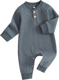 Kuriozud Newborn Infant Unisex Baby Boy Girl Clothes Button Romper Jumpsuit Basic One Piece Outfits