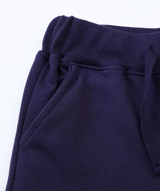 LOKTARC 2 Pack Boys Drawstring Sweatpants Cute Pattern Cotton Sport Jogger Pants