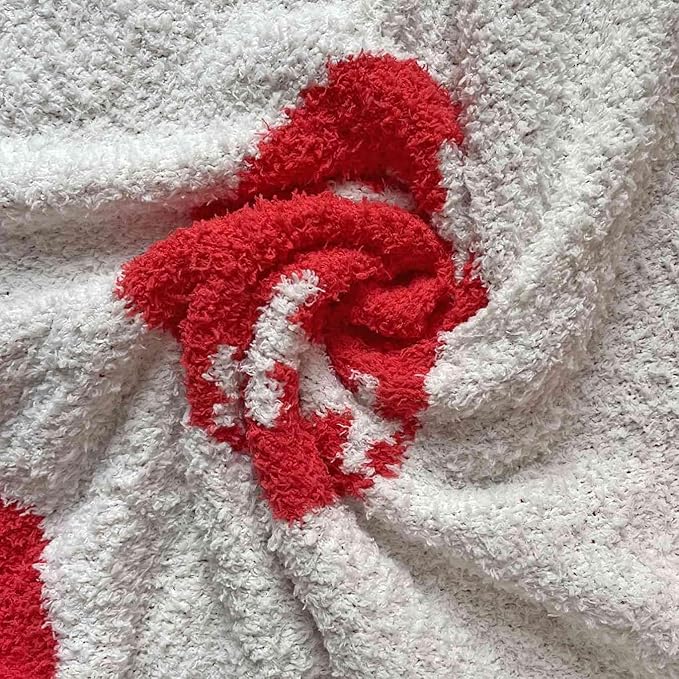 Cozy Baseball Pattern Blanket Perfect Lightweight Bedding for Adults, Soft, Warm, and Plush Soccer Sports Blanket Great for Bed Sofa (Baseball-Red, 50"x60")