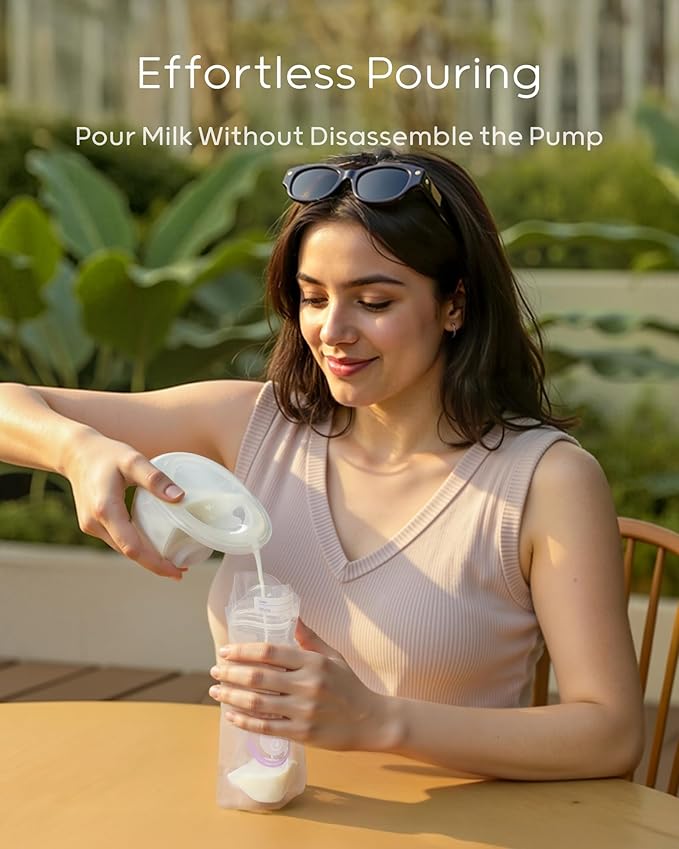 Nuliie Hands-Free Breast Pump, Wearable Breastfeeding Pump 4 Modes 9 Levels with 18/21/24MM Flange, Electric Breast Pump Portable, Replaced Pumping Accessories Included (2 Packs, Pink)