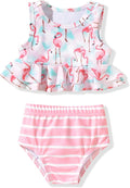 Aalizzwell Toddler Baby Girl Bathing Suit Two Piece Swimsuit Bikini Beach Wear