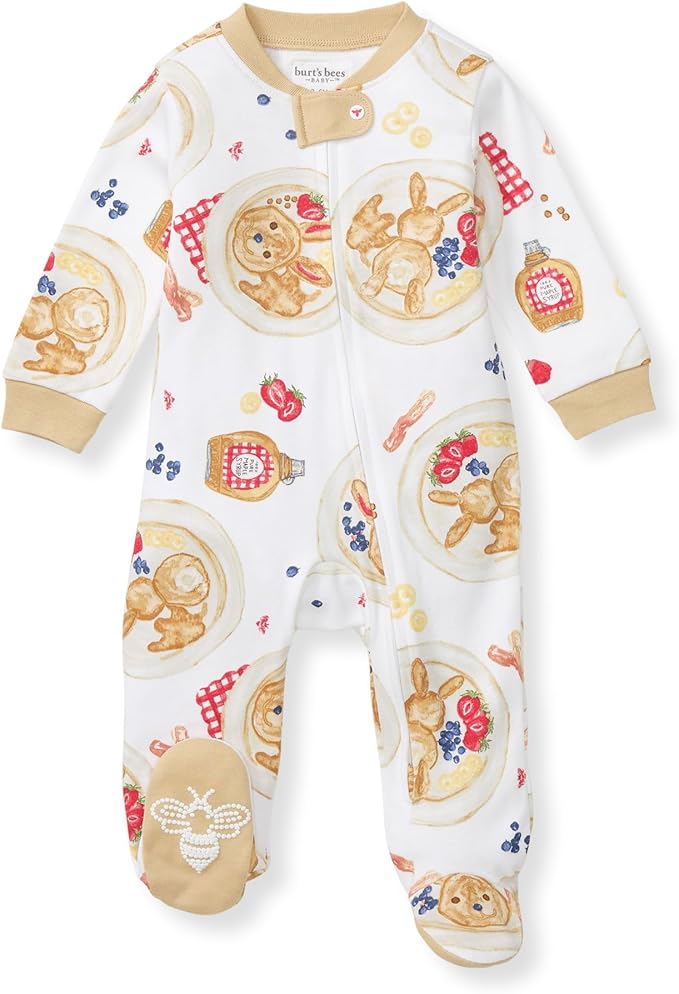 Burt’s Bees Baby Boys' One-Piece Sleep and Play 100% Organic Cotton PJs