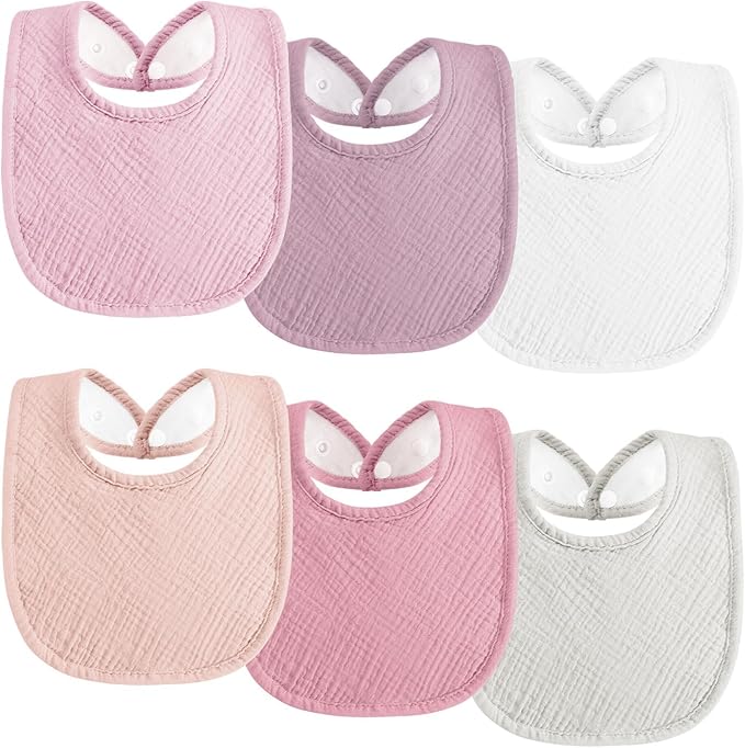 Muslin Baby Bibs Cotton Baby Drool Bandana Bibs for Baby Girls Boys Infant Newborn Toddler Drooling and Teething