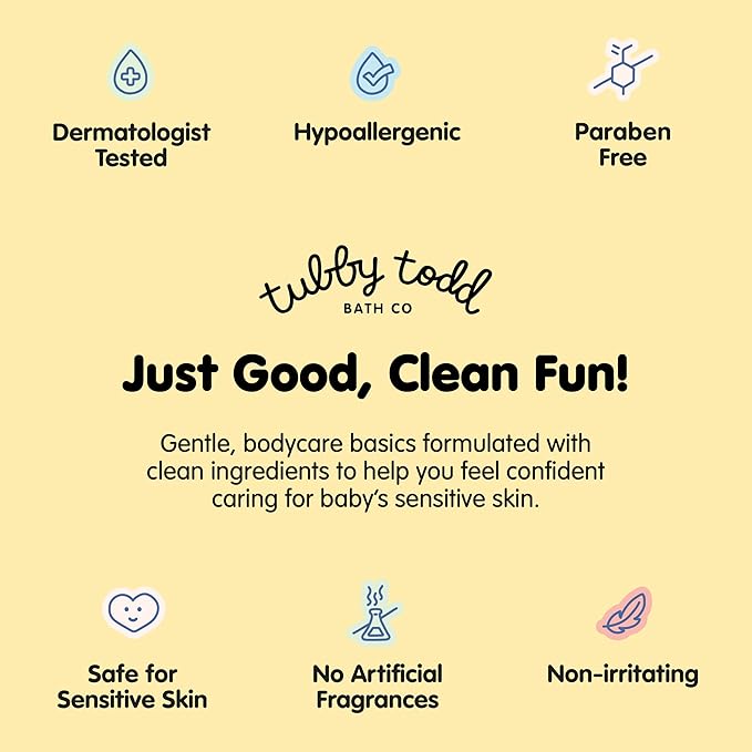 TUBBY TODD All Over Ointment Baby Eczema Cream, Everyday Multi-Purpose Baby Skin Relief Cream, Sensitive and Dry Skin, Rash & Irritation - Steroid & Gluten Free, Fragrance-Free, 8 oz, 2 Pack