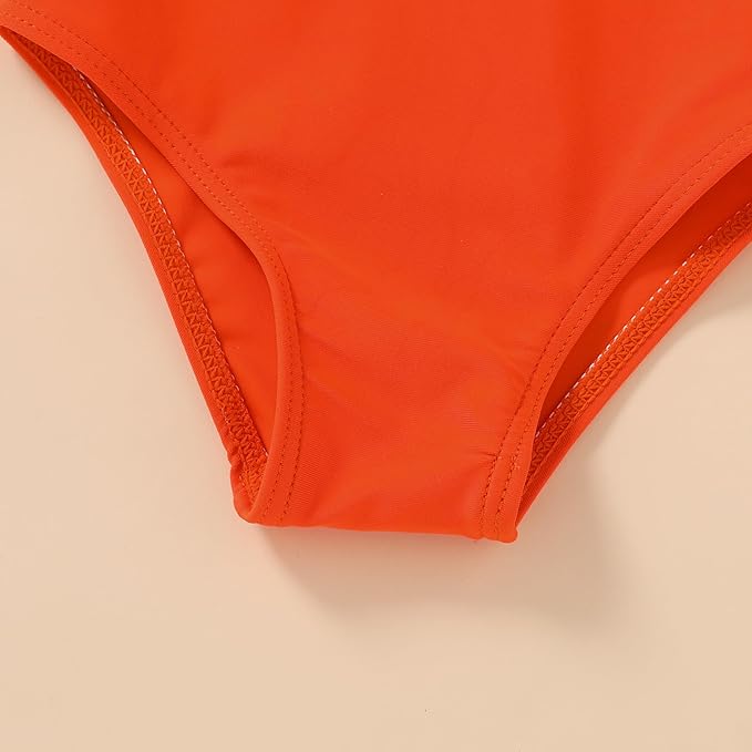 Happy Town Toddler Swimsuit Girl One Piece Bathing Suit Color Block Swimwear Baby Summer Beach Wear