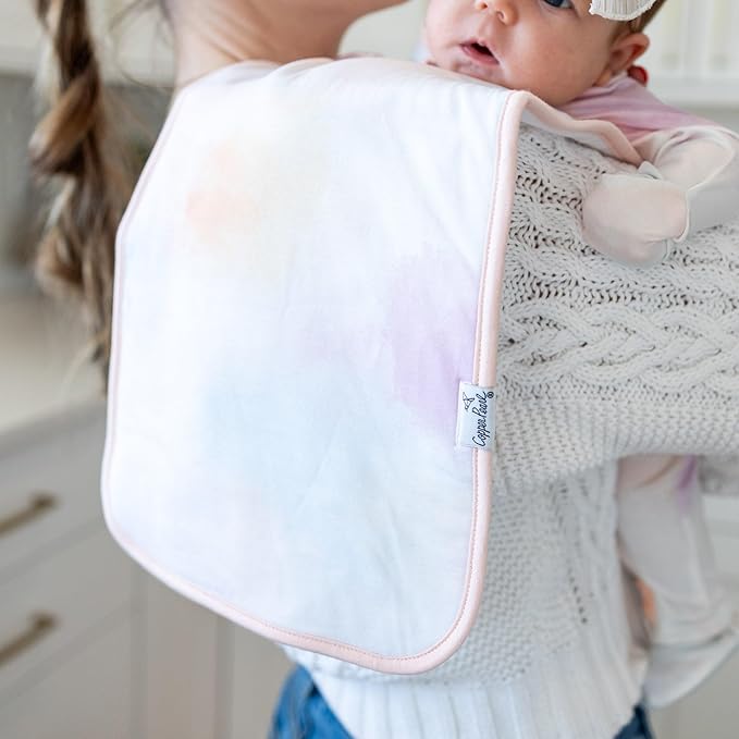 Copper Pearl Baby Burp Cloth Large 21''x10'' Size Premium Absorbent Triple Layer 3-Pack Gift Set Flora