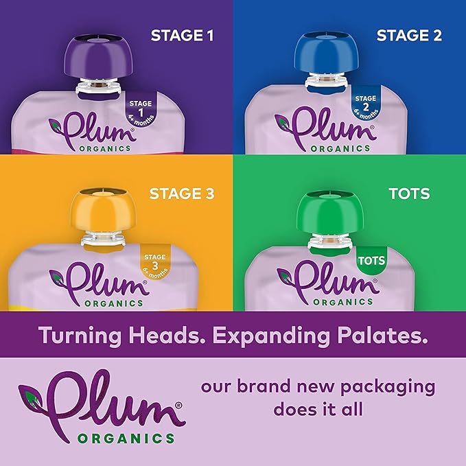 Plum Organics Mighty Morning Organic Toddler Food - Banana, Kiwi, Spinach, Greek Yogurt, and Barley - 4 oz Pouch (Pack of 12) - Organic Fruit and Vegetable Toddler Food Pouch