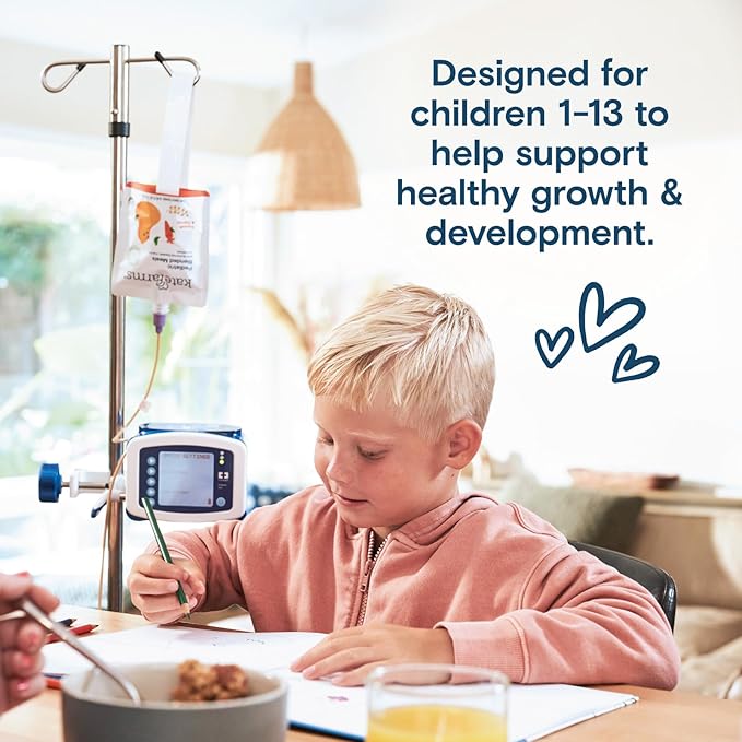 KATE FARMS Organic Pediatric Blended Meal, Bananas and Blueberries, 8g protein, organic whole foods, oral or tube feed nutrition, Gluten Free, Non-GMO, 8.45 oz (12 Pack)