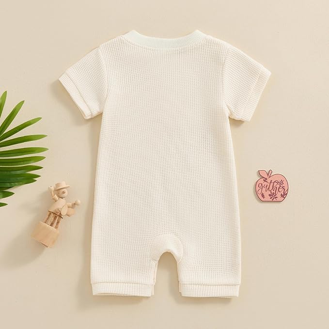 Kuriozud Newborn Infant Unisex Baby Boy Girl Clothes Button Romper Jumpsuit Basic One Piece Outfits