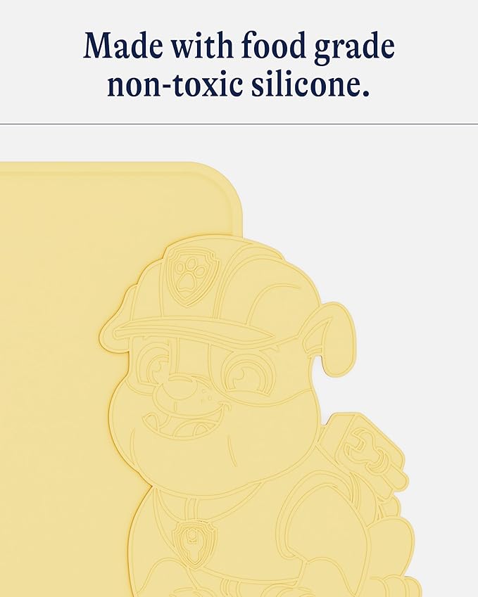 Lalo PAW Patrol Silicone Placemat for Toddlers & Babies - Non-Slip Kids Placemat for Restaurants & Dining Tables - Non-Toxic & BPA Free Safe - for Ages of 4 Months and Up - Rubble