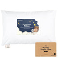 KeaBabies Toddler Pillow with Pillowcase, Jumbo 14X20 - Soft Organic Cotton Toddler Pillows for Sleeping - Machine Washable - Perfect for Travel, Toddler Bed Set (Soft White)