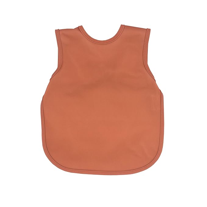 BapronBaby Minimalist Copper Bapron - No Neck Tie Safer Bib for Baby & Toddler - Soft Waterproof Stain Resistant - Machine Washable - Sz Baby/Toddler 6m-3T