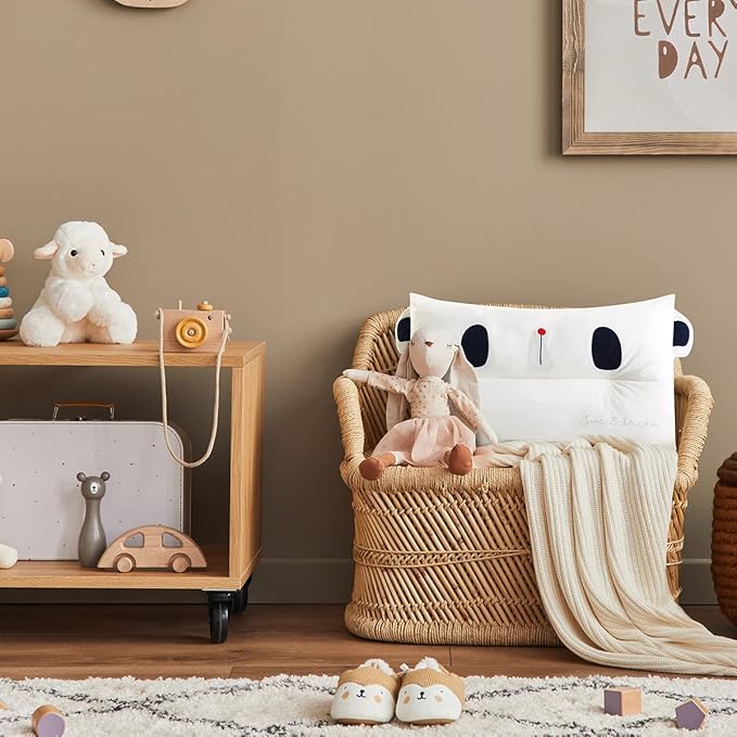 Choc chick Toddler Pillow,20X12Inches Machine Washable Soft Hypoallergenic Kids Pillows,Child Cute Animal Design Perfect Toddler Pillows for Sleeping (Panda)