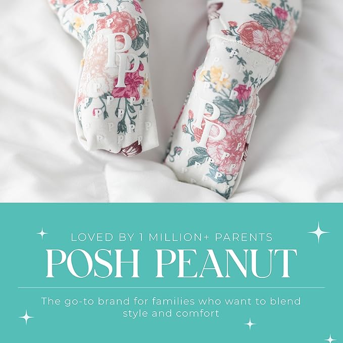 Posh Peanut Convertible Baby Sleepers - Girls Footless Baby Pajamas with 2 Way Zipper for Easy Diaper Changes