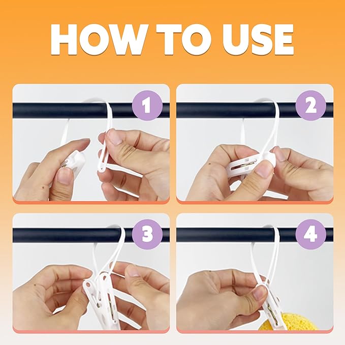 HASHI Baby Clothes & Pants Clips 36 Pack, Non-Slip Hanger Clips with Strong Grip, Space-Saving Organizer for Baby & Toddler Laundry, Closet, Socks, Stroller, Travel & Drying Rack