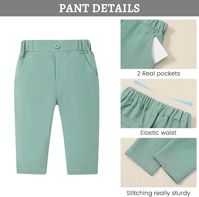 SANMIO Baby Boy Clothes Suits Infant Gentleman Outfit Collared Dress Shirt+Vest+Tie+Corsage+Pants 5Pcs Baby Suit Sets