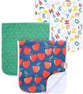 Copper Pearl Baby Burp Cloth Large 21''x10'' Size Premium Absorbent Triple Layer 3-Pack Gift Set Teacher