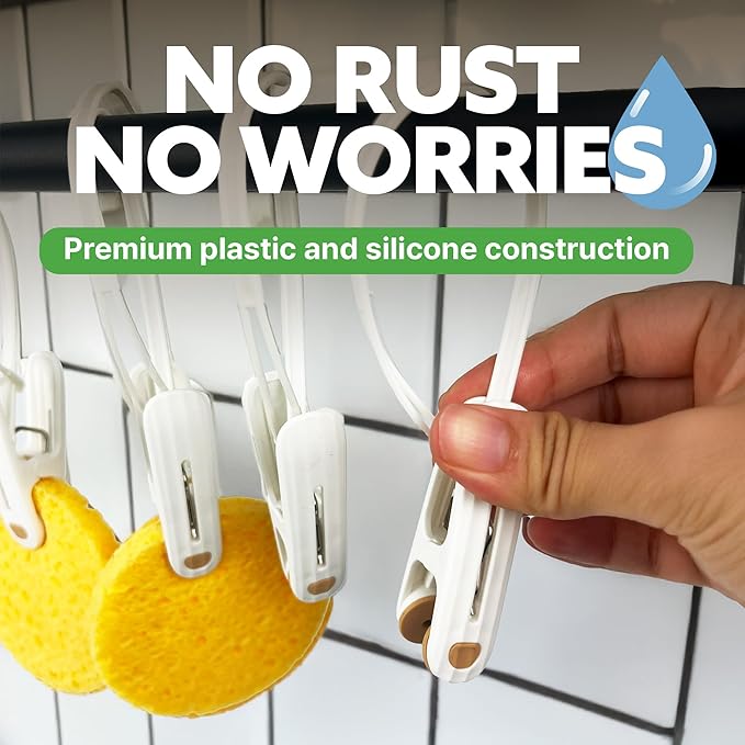 HASHI Premium Baby Clothes & Pants Clips 36 Pack, Silicone Pads for Non-Slip Hanger Clips, Space-Saving Organizer for Baby & Toddler Laundry, Closet, Socks, Stroller, Travel & Drying Rack