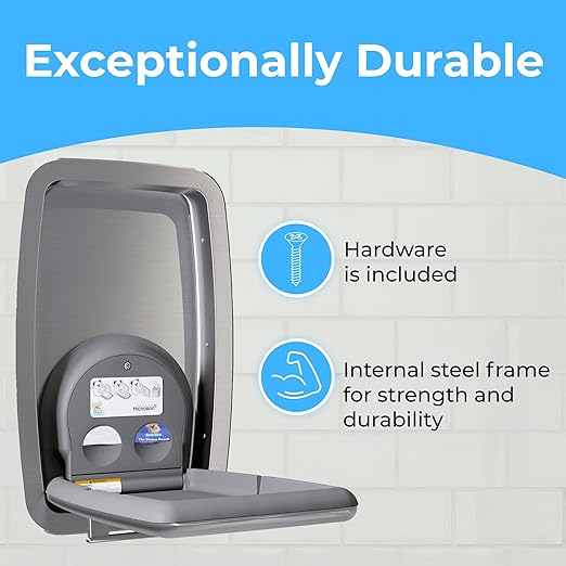 Koala Kare Baby Changing Station Vertical Recessed-Mounted, Model KB311-SSRE (Stainless Steel)