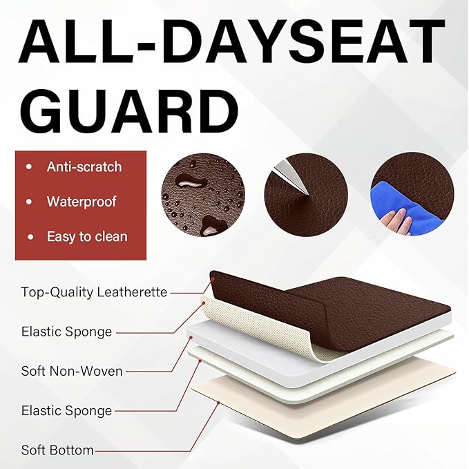 Leather Car Seat Covers Fit for LR Range Rover Sport 2023-2025, 5 Seater Waterproof and Wear-Resistant Seat Cover Interior Accessories(Full Set,Coffee)