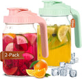 Breast Milk Pitcher, 32 OZ Mason Jar Pitcher with Lid Double Leak Proof,1 Quart Breastmilk Storage Containers for Fridge, Glass Jug for Sun Tea, Juice, Cold Brew Coffee