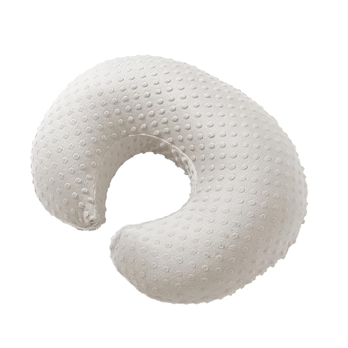 Baby Nursing Pillow and Body Positioner with Premium Slipcover for Breastfeeding for Baby Boys and Girls, Feeding Pillow with Breathable Comfortable Pillowcase (Sand)