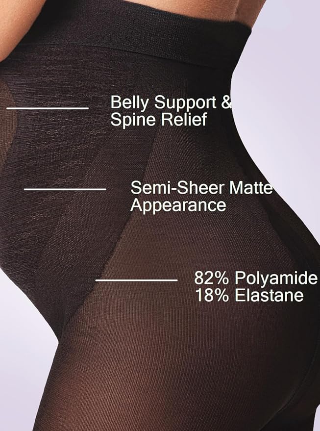 Mila Marutti Maternity Tights for Women - Premium Pregnancy Tights - Pantyhose for Pregnant Women