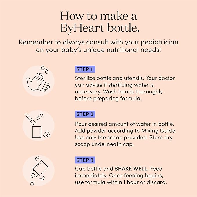 ByHeart Infant Formula Powder for Infants 0-12 Months, Made With Organic Whole Milk, Clean Label Project Certified, Closest-to-Breast Milk Baby Formula Patented Protein Blend, 24 Ounce (Pack of 6)