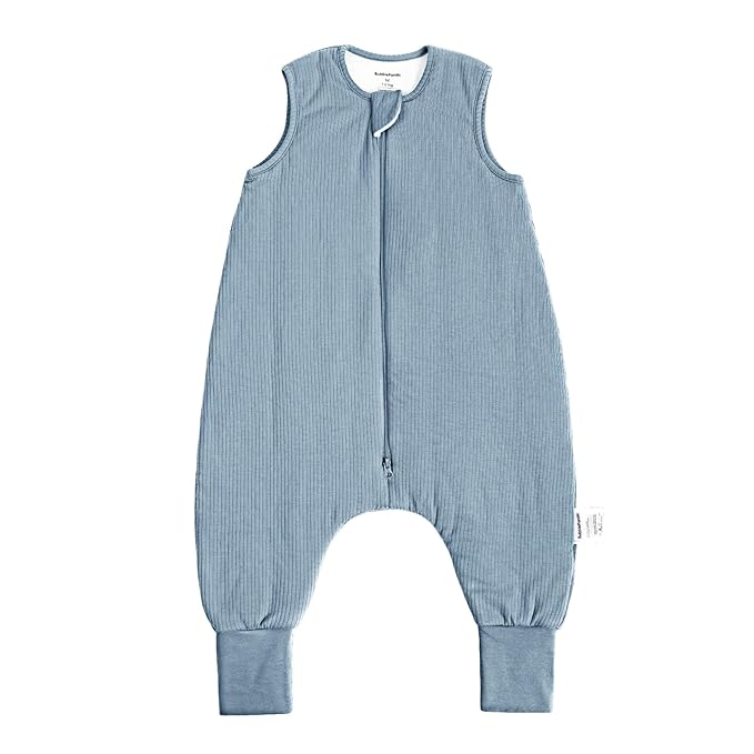 Rayon Made from Bamboo Toddler Sleep Sack with Feet 1.0 Tog Breathable Sleep Sack 6-12 Months Ultra Soft Baby Wearable Blanket with Legs Unisex Sleeping Bag with 2-Way Zipper