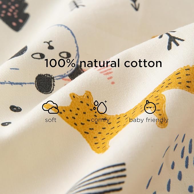 Duomiaomiao 2 Pack 0.5 TOG Toddler Sleep Sack 36-48 Months 100% Cotton Lightweight Baby Sleep Sack with Feet, Breathable Comfy Toddler Wearable Blanket
