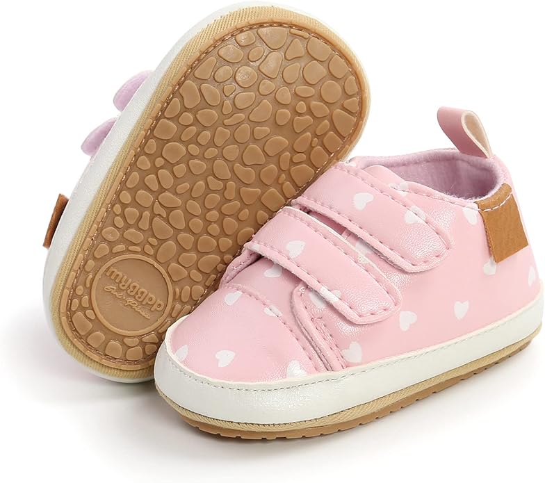 Clowora Baby Boys Girls Shoes Non-Slip Rubber Sole Sneakers Infant First Walking Toddler Crib Shoes Newborn Loafers Flats.