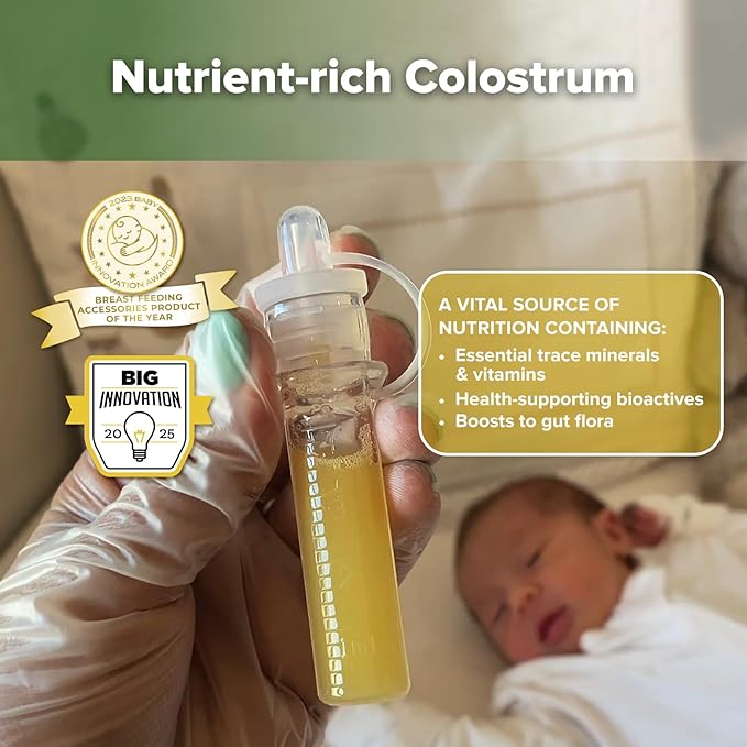haakaa Manual Breast Pump 5oz/150ml & Silicone Colostrum Collector Kit Ready-to-Use Pack (0.1oz/4ml, 6pcs)