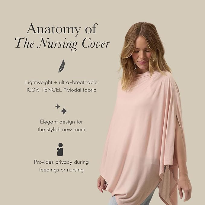 Solly Baby Nursing Cover, Ultra-Breathable, Lightweight Breastfeeding Cover-Up, Buttery-Soft Fabric, Universal Fit, Postpartum Essentials, Newborn Must Haves, Basil