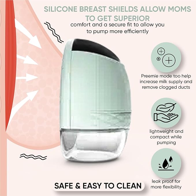 Zomee Fit Wearable Breast Pump, Hands Free, Portable,Discrete Electric Double Breast Pump - Holds 5 oz - Wireless 2+ Hours Battery Leak Proof Anti Backflow -Fanny Pack with Diaper Chaning Pad (Tan)