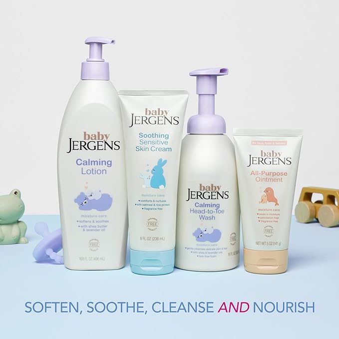 Jergens Baby All-Purpose Baby Ointment, Plant-Based Moisturizers, Petrolatum Free & Pediatrician-Tested, 5 Oz