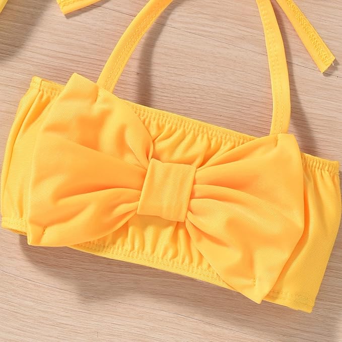Aalizzwell Baby Girl 2-Piece Bikini Swimsuit with Hat
