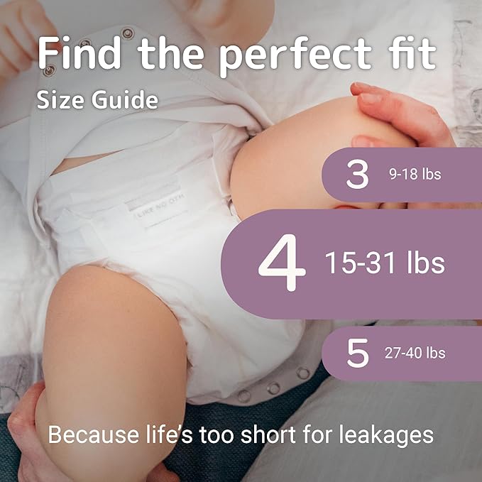 Bambo Nature Hypoallergenic Dream Baby Diapers, Premium Eco-Labeled Sustainable Diapers, Enhanced Leakage Protection, Totally Chlorine-free, Skin Friendly, and Super Absorbent - Size 4 (81 Count)