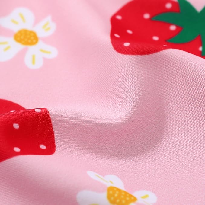 Happy Town One-Piece Infant Toddler Baby Girl Summer Swimsuit Watermelon Leopard Ruffle Swimwear Bikini Bathing Suit