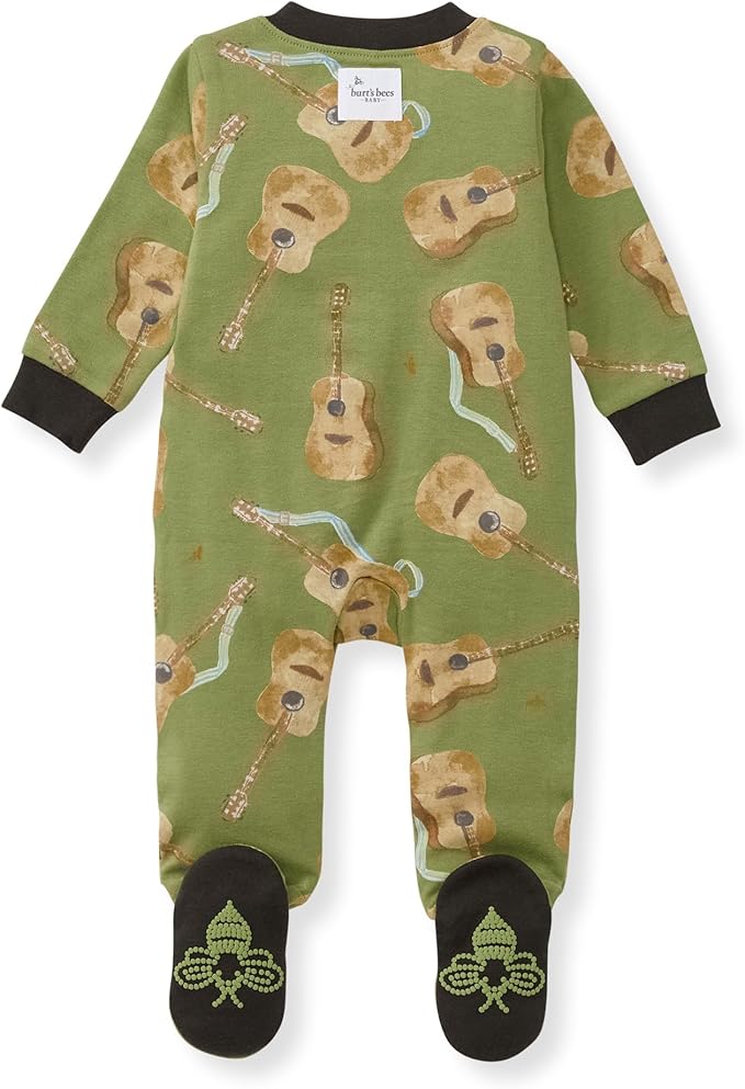 Burt’s Bees Baby Boys' One-Piece Sleep and Play 100% Organic Cotton PJs