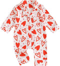 Balaflyie Baby Girl Button Down Pajamas Romper One-Piece Jumpsuit Long Sleeve Sleeper Infant Sleepwear
